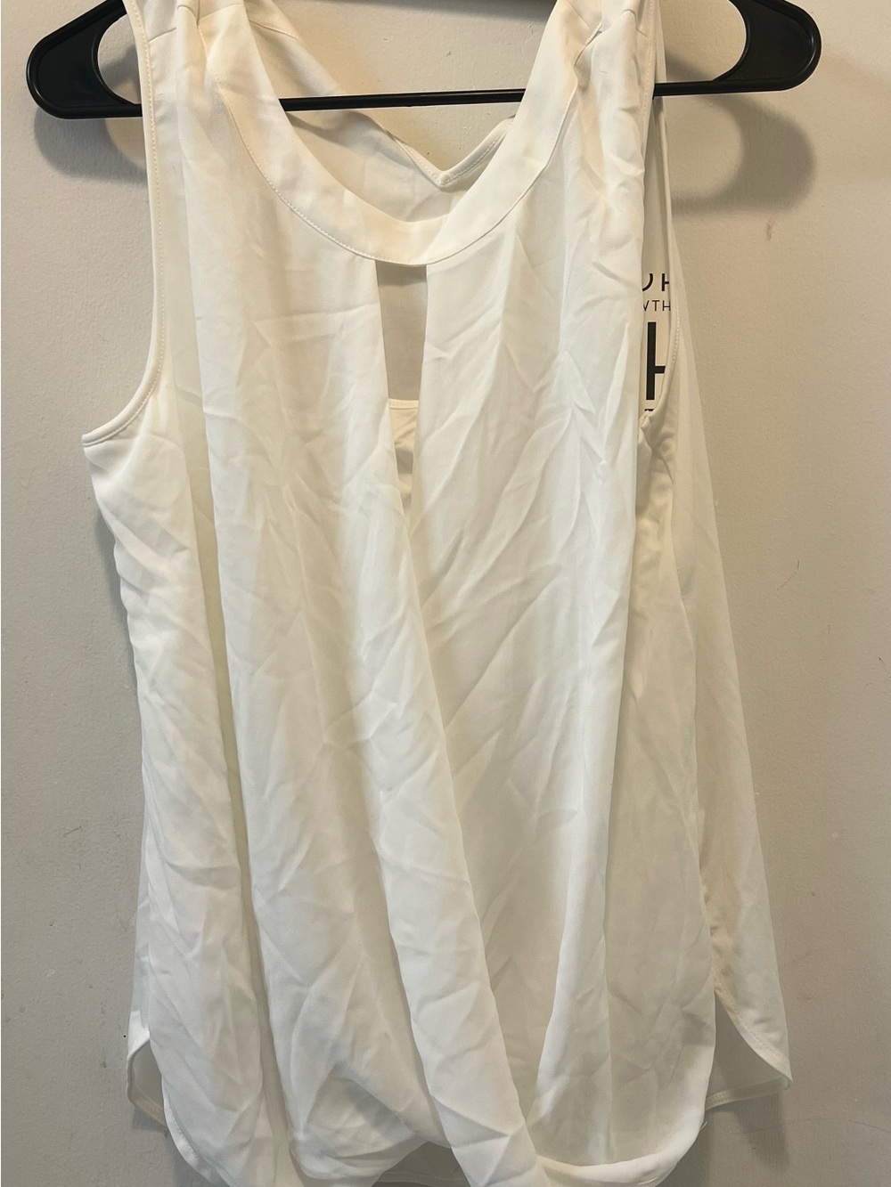 41 Hawthorn White Draped Front Sleeveless Camisole